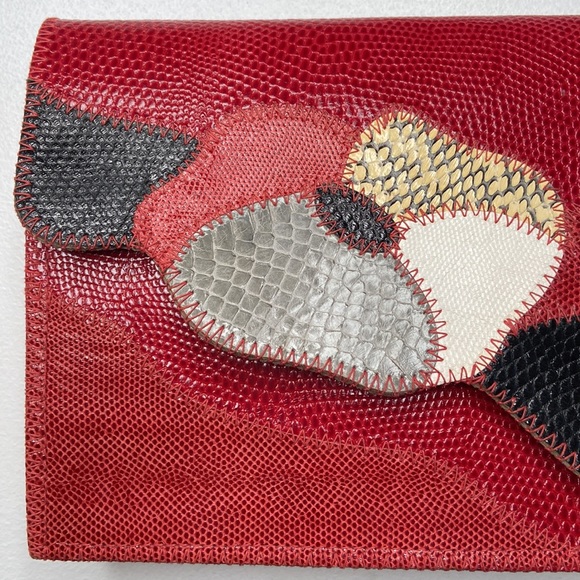 Vintage FURST & MOONEY Leather And Snakeskin Clutch Bag - Picture 14 of 16